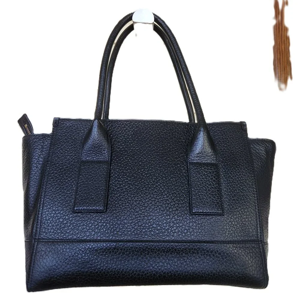 Like New Kate Spade Southport Ave Black Leather Tote Bag Large Purse